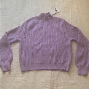 Zara light purple mock neck sweater